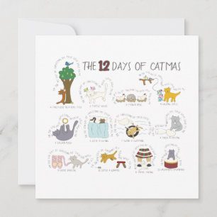 Lustige Urlaubsfotokarte für Katzenliebhaber Feiertagskarte