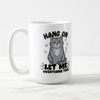 Lustige urteilende graue Katzenillustration Kaffeetasse