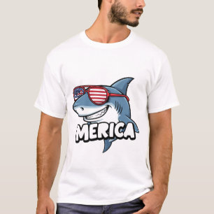 Lustige USA-Flaggen-Sonnenbrille Cool American Cut T-Shirt