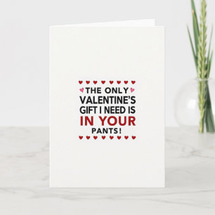 Lustige Valentins-Pants-Karte Karte
