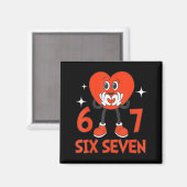 Lustige Valentins Sechs Sieben Herzen 6 7 Meme Jun Magnet (Vorderseite/Rückseite)
