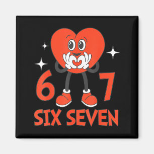 Lustige Valentins sechs sieben Herzen 6 7 Meme Jun Magnet