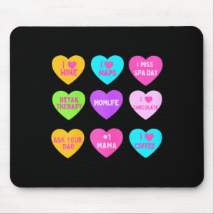 Lustige Valentinsgesprächsherzen für Mama Damen Mousepad
