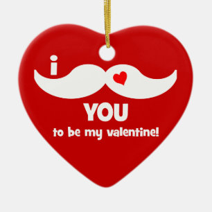 lustige Valentinsgrußverzierung Keramikornament