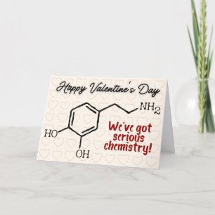 Lustige Valentinskarte Dopamin Chemie Feiertagskarte
