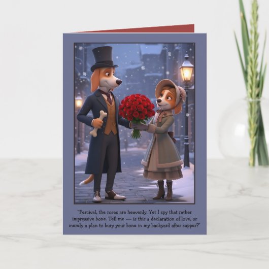 Lustige Valentinstag 3D Cartoon Karte (Vorderseite)