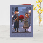 Lustige Valentinstag 3D Cartoon Karte (Gelbe Blume)