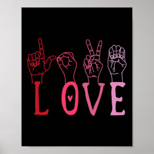 Lustige Valentinstag Asl Poster