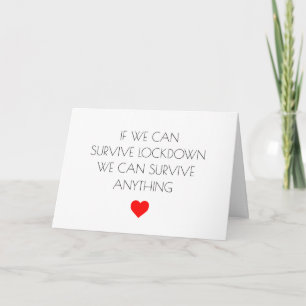 Lustige Valentinstag Covid Lockdown Überlebungskar Karte
