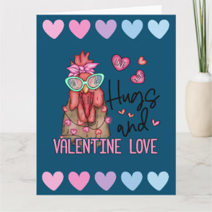 Lustige Valentinstag-Grußkarte mit einem Huhn Karte