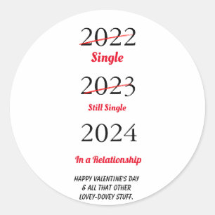 Lustige Valentinstag-Grußkarte Runder Aufkleber