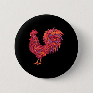 Lustige Valentinstag-Hühnerherz-Hühner-Mama Co Button