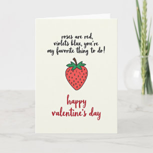 Lustige Valentinstag-Liebesgedichtkarte Karte