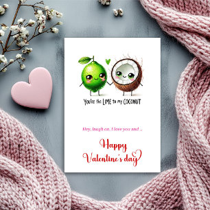 Lustige Valentinstag-Liebeskarte mit Cartoon-Früch Feiertagskarte