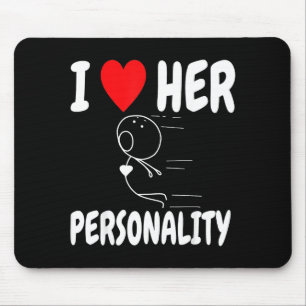 Lustige Valentinstag-Paar-Passende Ich Liebe Sie P Mousepad