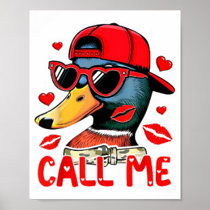 Lustige Valentinstag Ruf Mich Entenjagd Männer Fra Poster