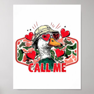 Lustige Valentinstag Ruf Mich Entenjagd Männer Fra Poster