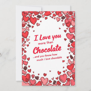 lustige Valentinstag-Schokoladenkarten Feiertagskarte