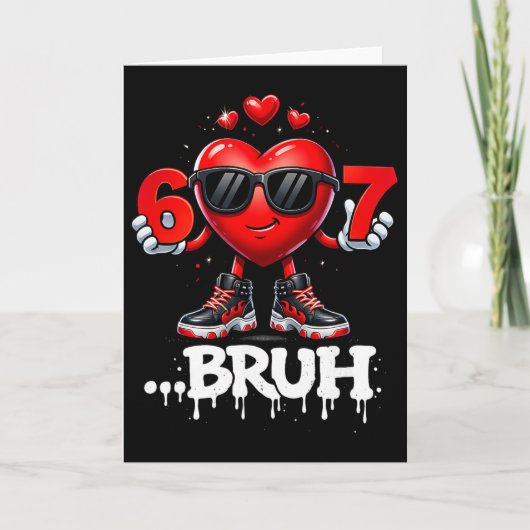 Lustige Valentinstage 67 Eis Meme Six Seven Karte (Vorderseite)