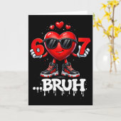 Lustige Valentinstage 67 Eis Meme Six Seven Karte (Gelbe Blume)