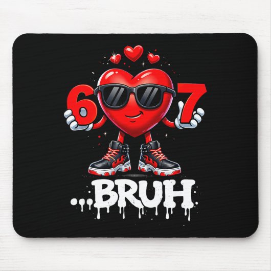 Lustige Valentinstage 67 Eis Meme Six Seven  Mousepad (Vorne)