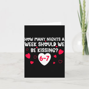 Lustige Valentinstage Wie viele Nächte pro Woche s Karte
