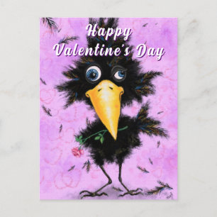Lustige Valentinstagskarte für Vögel Postkarte