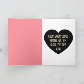 Lustige Valentinstagskarte “Mission gescheitert Feiertagskarte (Innenseite)