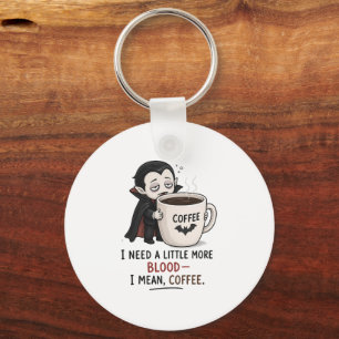 Lustige Vampir-Kaffee-Halloween-Illustration Schlüsselanhänger