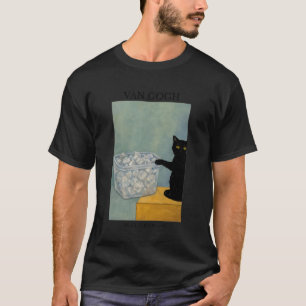 Lustige Van Gogh Katze Meme Keine Eis Version 1888 T-Shirt