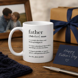 Lustige Vater-Definition Geschenk zum Vatertag Kaffeetasse