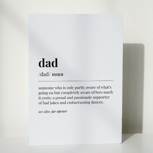 Lustige Vater-Definition Karte