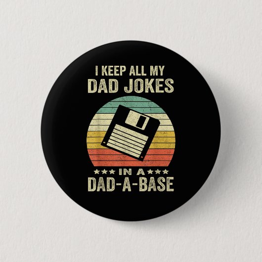 Lustige Väter-Witze für Männer in dad-a-Base Button (Vorderseite)