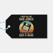 Lustige Väter-Witze für Männer in dad-a-Base Geschenkanhänger (Rückseite Horizontal)