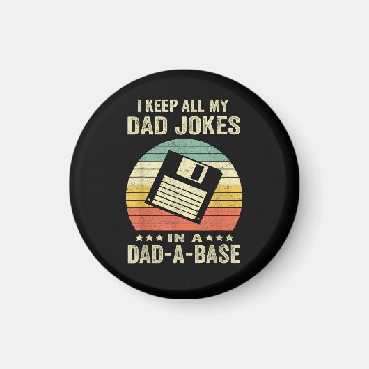 Lustige Väter-Witze für Männer in dad-a-Base Magnet (Vorne)
