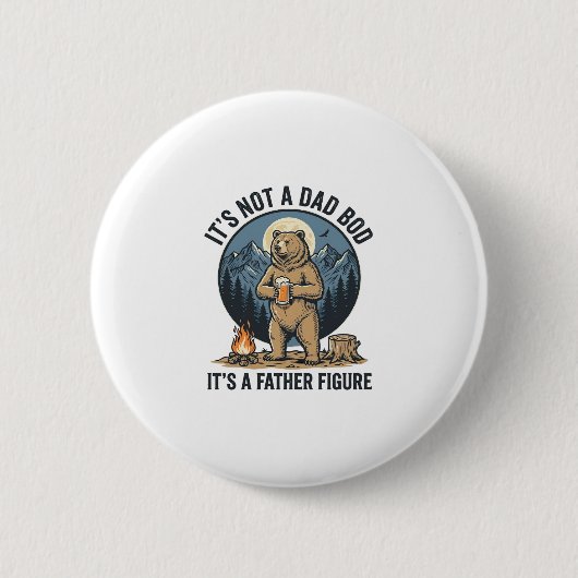 Lustige Vaterfigur Bär Camping Vektor Design_1 Button (Vorderseite)