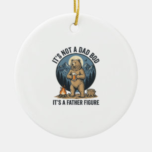 Lustige Vaterfigur Bär Camping Vektor Design_1 Keramik Ornament