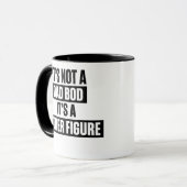 Lustige Vaterfigur Dad Bod Kaffeetasse Geschenk (Vorderseite Links)