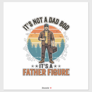 Lustige Vaterfigur Vintage-Dad-Humor-Shirt-Design Aufkleber