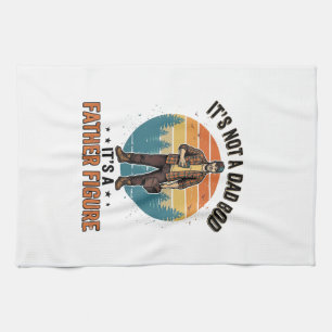 Lustige Vaterfigur Vintage-Dad-Humor-Shirt-Design Geschirrtuch