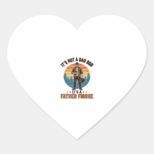 Lustige Vaterfigur Vintage-Dad-Humor-Shirt-Design Herz-Aufkleber