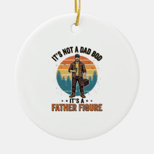 Lustige Vaterfigur Vintage-Dad-Humor-Shirt-Design Keramik Ornament