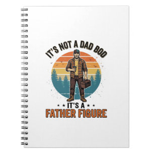 Lustige Vaterfigur Vintage-Dad-Humor-Shirt-Design Notizblock