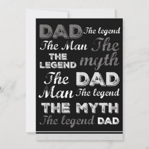 Lustige Vatertagskarten Schwarze Zitat-Typografie Dankeskarte