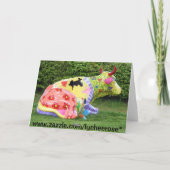 lustige vegane Grußkarte Karte (Rückseite)