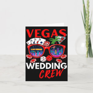 Lustige Vegas-Hochzeitscrew 2026 Junggesellenabsch Karte