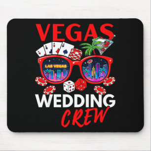 Lustige Vegas-Hochzeitscrew 2026 Junggesellenabsch Mousepad