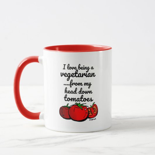 Lustige vegetarische Tasse mit Vegetarier (Links)