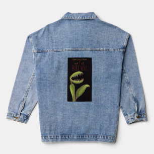 Lustige Venusfliegenfalle mit Warnmeldung Jeansjacke
