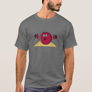 lustige verängstigte Bowlingkugel fährt die Bahn h T-Shirt